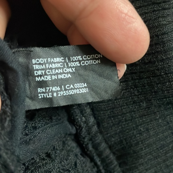 Womens Club Monaco Arlet Crochet Knit Bomber Black Jacket Sz Small - Picture 5 of 5